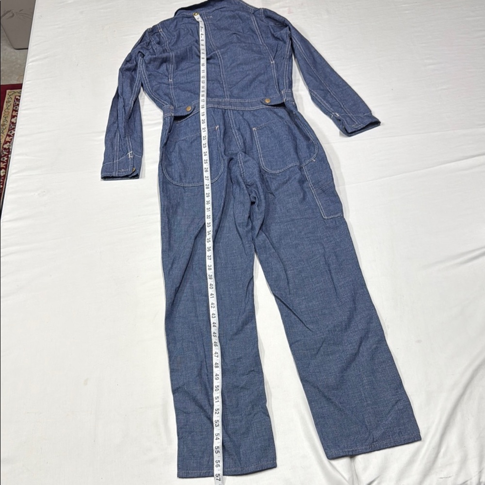 Ralph Lauren Double RL Blue Workwear Jumpsuit/overall 100% cotton made in Tunis - Picture 13 of 16